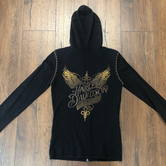 Harley Davidson zip up hooded sweater - Picture 4 of 6